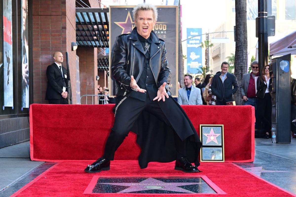 Video: Billy Idol Gets Star On Hollywood Walk Of Fame